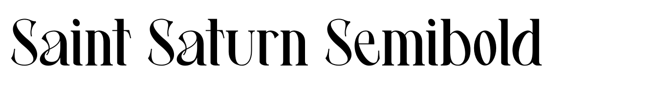 Saint Saturn Semibold